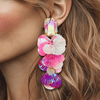 Light Fluorescent Shells Earrings | Gold - Muze Earrings