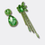 Light Green Glam Earrings | Gold - Muze Earrings