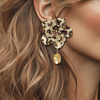 Light Leopard Festival Earrings | Gold - Muze Earrings