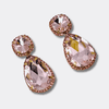 Light Pink Strass Earrings | Gold - Muze Earrings