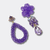 Lilac Facet Flower Earrings | Gold - Muze Earrings