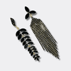 Long Black Strass Earrings | Gold - Muze Earrings