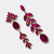 Long Fuchsia Agate Earrings | Gold - Muze Earrings