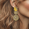 Matt Gold Strass Earrings | Gold - Muze Earrings