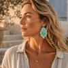 Minty Shell Earrings | Gold - Muze Earrings