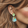 Minty Shores Earrings | Gold - Muze Earrings