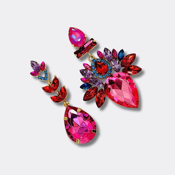 Multi Color Earrings | Gold - Muze Earrings