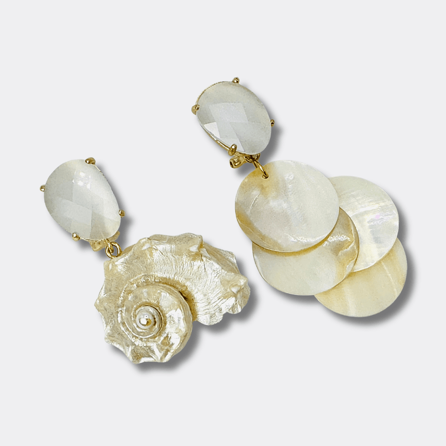 Nautilus Shell Earrings | Gold - Muze Earrings