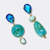 Ocean Blue Earrings | Gold - Muze Earrings