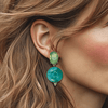 Ocean Blue Earrings | Silver - Muze Earrings
