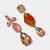 Peach Agate Glow Earrings | Gold - Muze Earrings