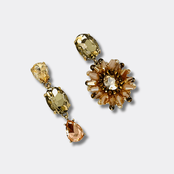 Peach Champagne Earrings | Gold - Muze Earrings