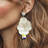 Pearly White Shells Earrings | Silver - Muze Earrings