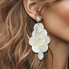 Pearly White Shells Earrings | Silver - Muze Earrings