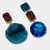 Petrol Purple Earrings | Gold - Muze Earrings