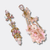 Pink AB Flowers Earrings | Gold - Muze Earrings