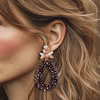 Pink Lilac Facet Earrings | Gold - Muze Earrings