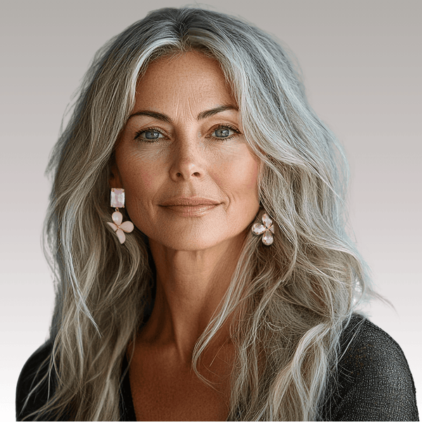 Pink Opal Flower Earrings | Gold - Muze Earrings