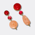 Pink Stripe Agate Earrings | Gold - Muze Earrings