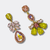 Pink Yellow Flower II Earrings | Gold - Muze Earrings
