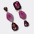Purple Agate Crystal Earrings | Gold - Muze Earrings