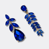 Rebel Royal Blue Earrings | Gold - Muze Earrings
