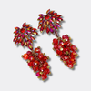 Red AB Facet Earrings | Gold - Muze Earrings