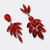 Red Crystal Earrings | Silver - Muze Earrings