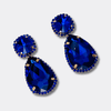 Royal Blue Strass Earrings | Gold - Muze Earrings
