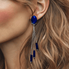 Royal Lapis Lazuli Earrings | Silver - Muze Earrings