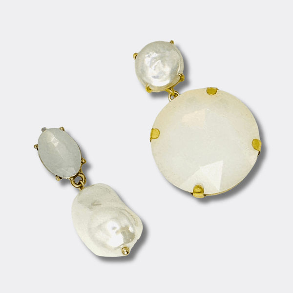 Salted Pearl Earrings | Gold - Muze Earrings