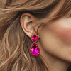 Small Fuchsia Shell Earrings | Gold - Muze Earrings