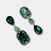 Smaragd Agate Crystal Earrings II | Gold - Muze Earrings