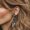 Smokey Aura Earrings | Gold - Muze Earrings