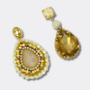 Soft Yellow Facet Earrings | Gold - Muze Earrings