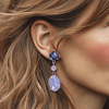 Summer Lilac Jade Earrings | Silver - Muze Earrings