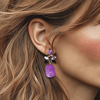 Summer Lilacs Earrings | Gold - Muze Earrings