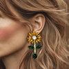 Sunflower Earrings | Gold - Muze Earrings
