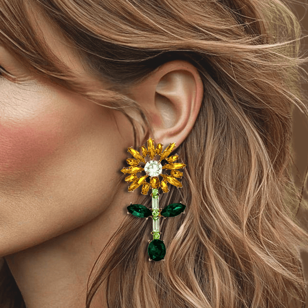 Sunflower Earrings | Gold - Muze Earrings