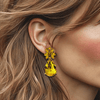Sunny Yellow Earrings | Gold - Muze Earrings