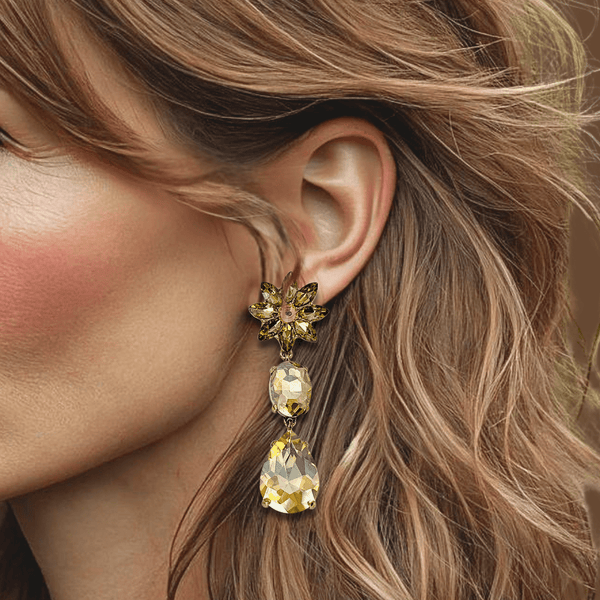 Trio of Champagne Earrings | Gold - Muze Earrings