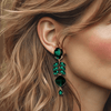 Verdant Green Earrings | Gold - Muze Earrings