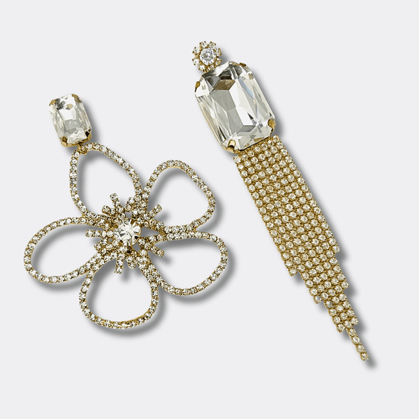Wedding Big Flower Earrings | Gold - Muze Earrings