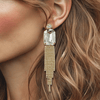 Wedding Big Flower Earrings | Gold - Muze Earrings