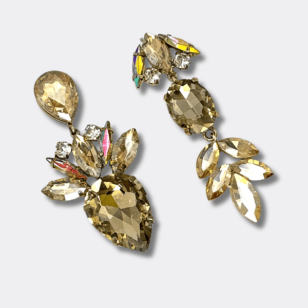 Wedding Champagne Earrings | Gold - Muze Earrings