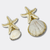 White Cockle Starfish Earrings | Gold - Muze Earrings