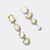 White Gems Earrings | Gold - Muze Earrings