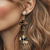 Wild Leopard Bloom Earrings | Gold - Muze Earrings