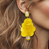 Yellow Shell Earrings | Gold - Muze Earrings